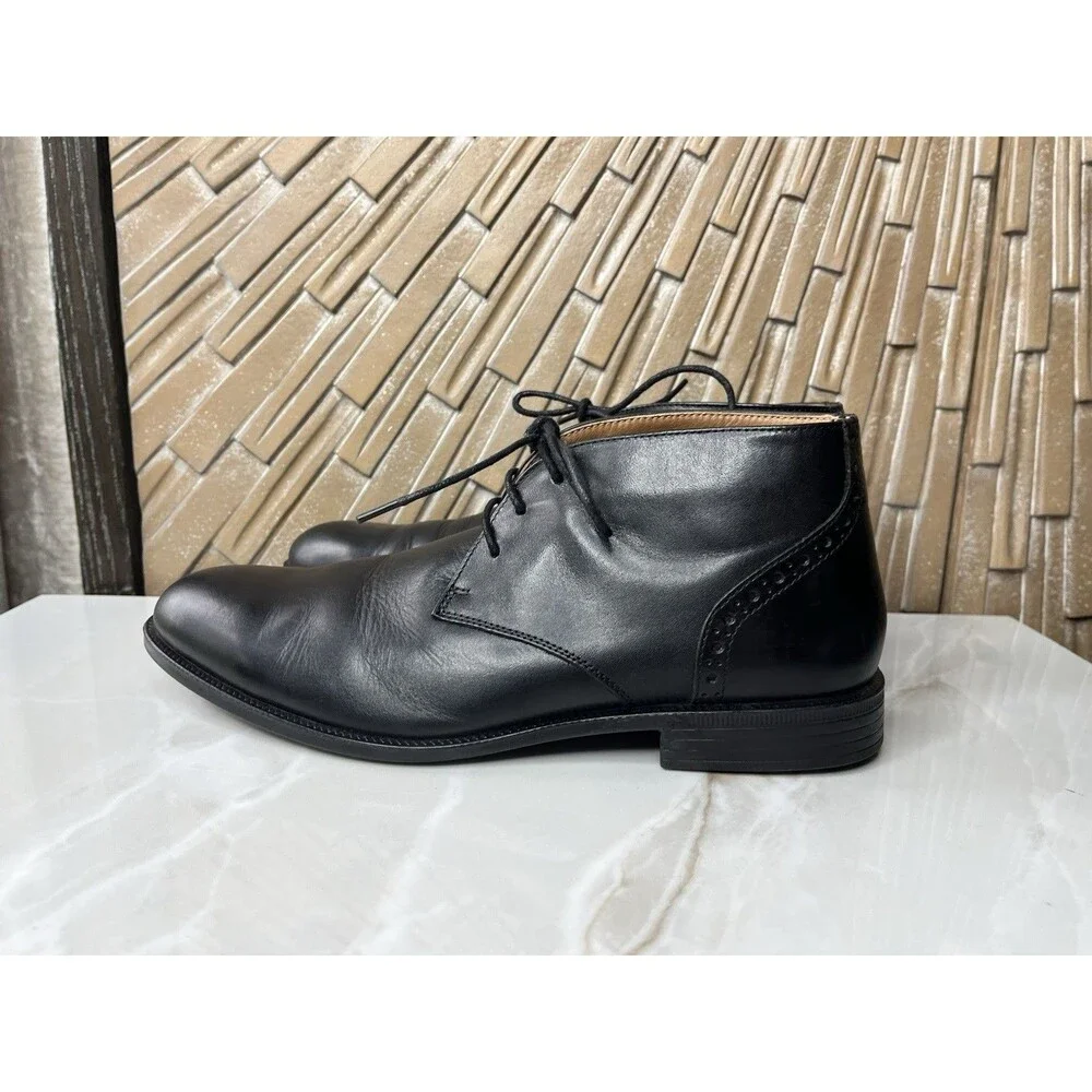 G.H Bass & Co. Flex Step Engineered Chuka Ankle Boots Men 10.5 M Leather Black